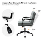 Joseph Modern Task Faux Leather Chair with Tilt Lock and Center Tilt by HULALA HOME