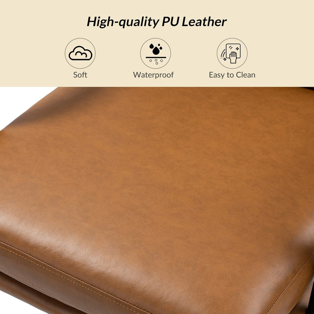Joseph Modern Task Faux Leather Chair with Tilt Lock and Center Tilt by HULALA HOME