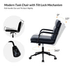 Joseph Modern Task Faux Leather Chair with Tilt Lock and Center Tilt by HULALA HOME