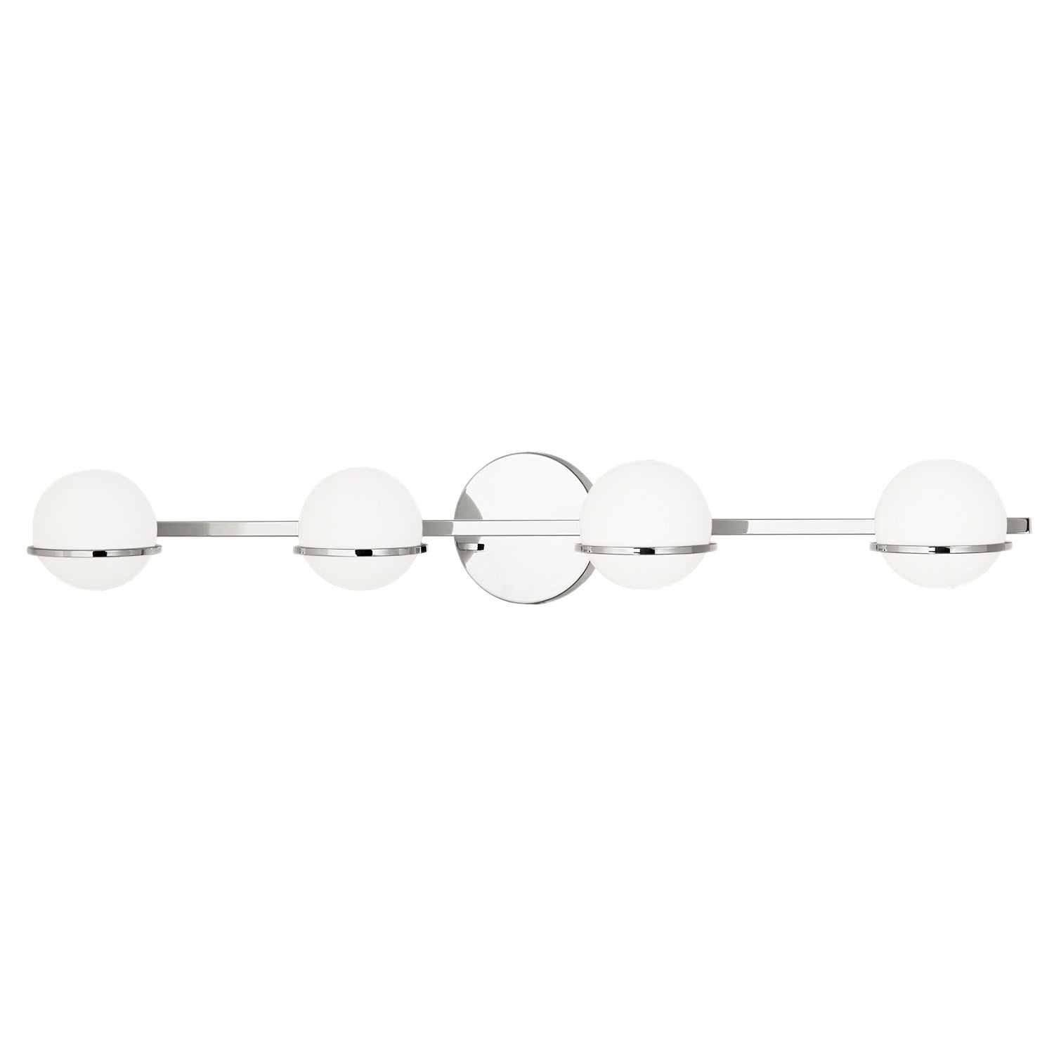 Justice Design Group EVOLV Fusion Centric 4-Light Bath Bar with Opal Glass Shade
