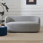 KINWELL Boucle Upholstered 2-Seats Loveseat with Pillows