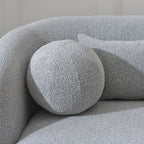 KINWELL Boucle Upholstered 2-Seats Loveseat with Pillows