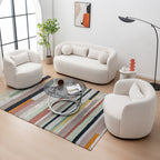 KINWELL Boucle Upholstered 2-Seats Loveseat with Pillows
