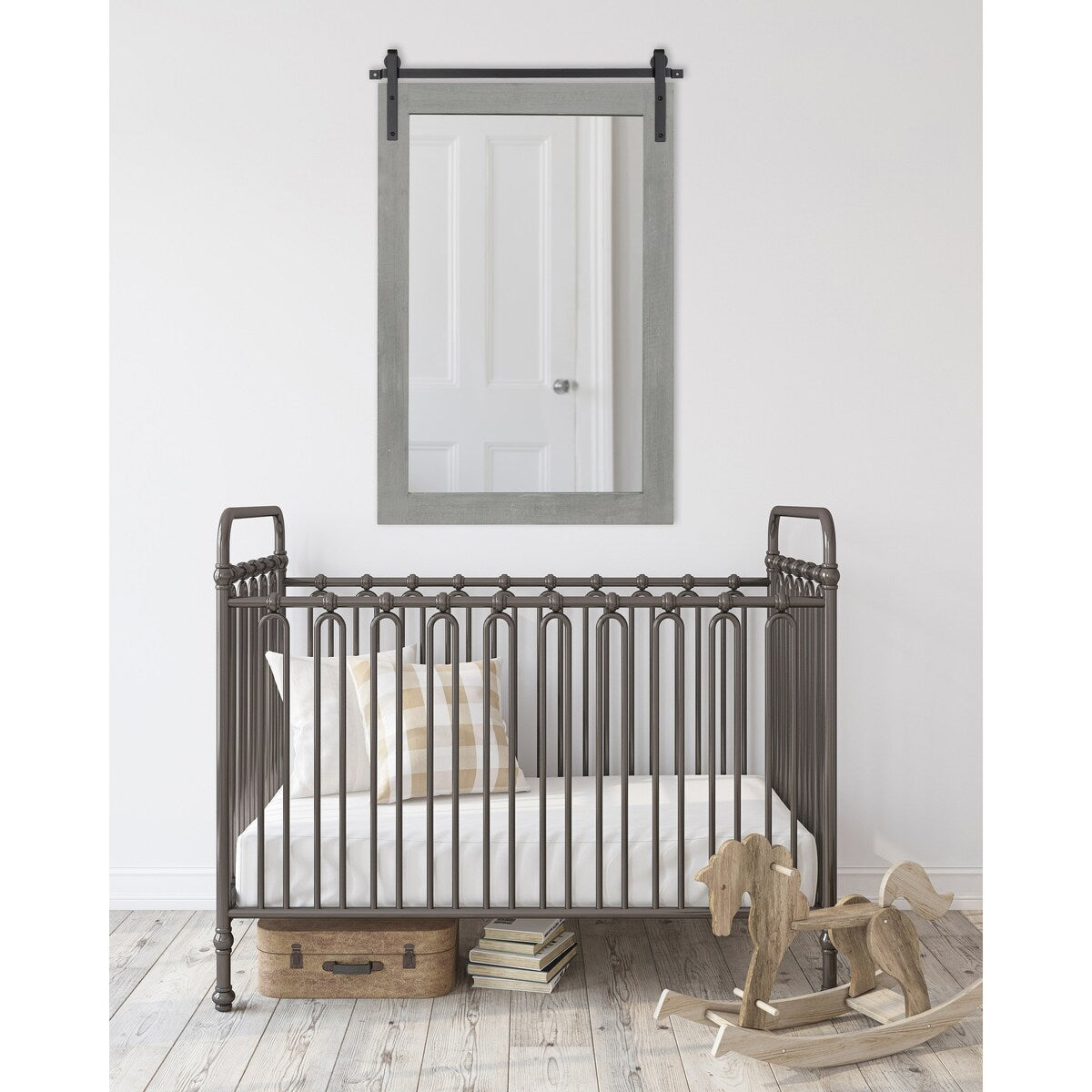 Kate and Laurel Cates Rustic Rectangular Wall Mirror