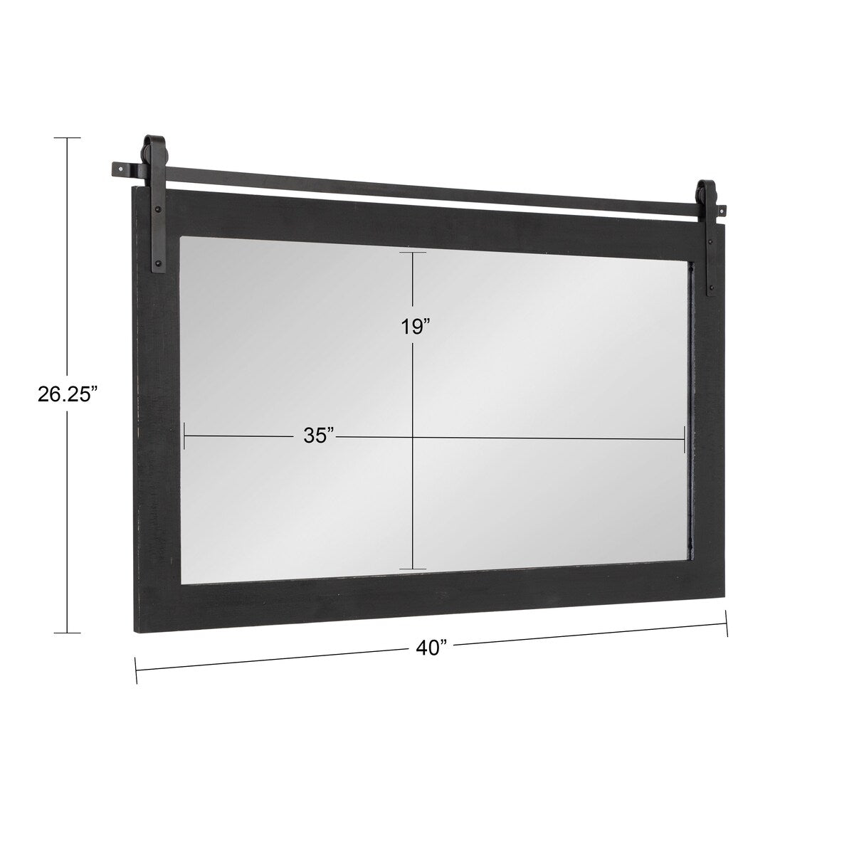 Kate and Laurel Cates Rustic Rectangular Wall Mirror