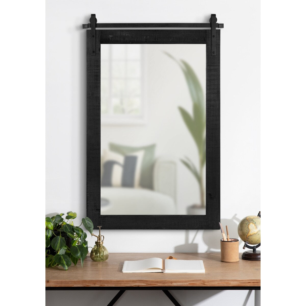 Kate and Laurel Cates Rustic Rectangular Wall Mirror