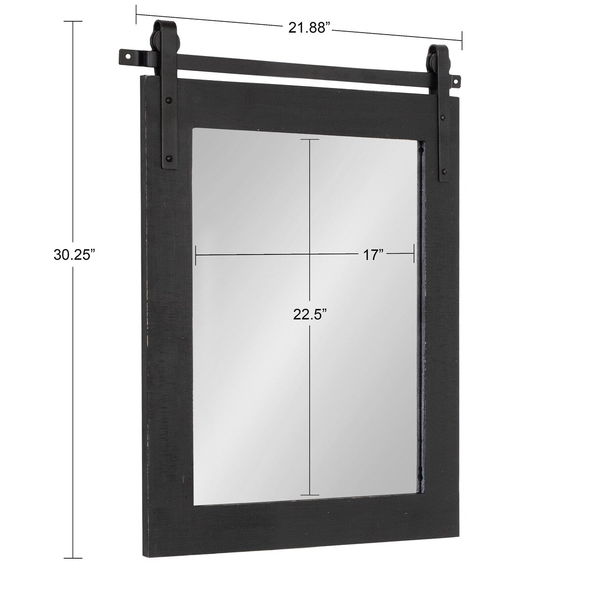 Kate and Laurel Cates Rustic Rectangular Wall Mirror