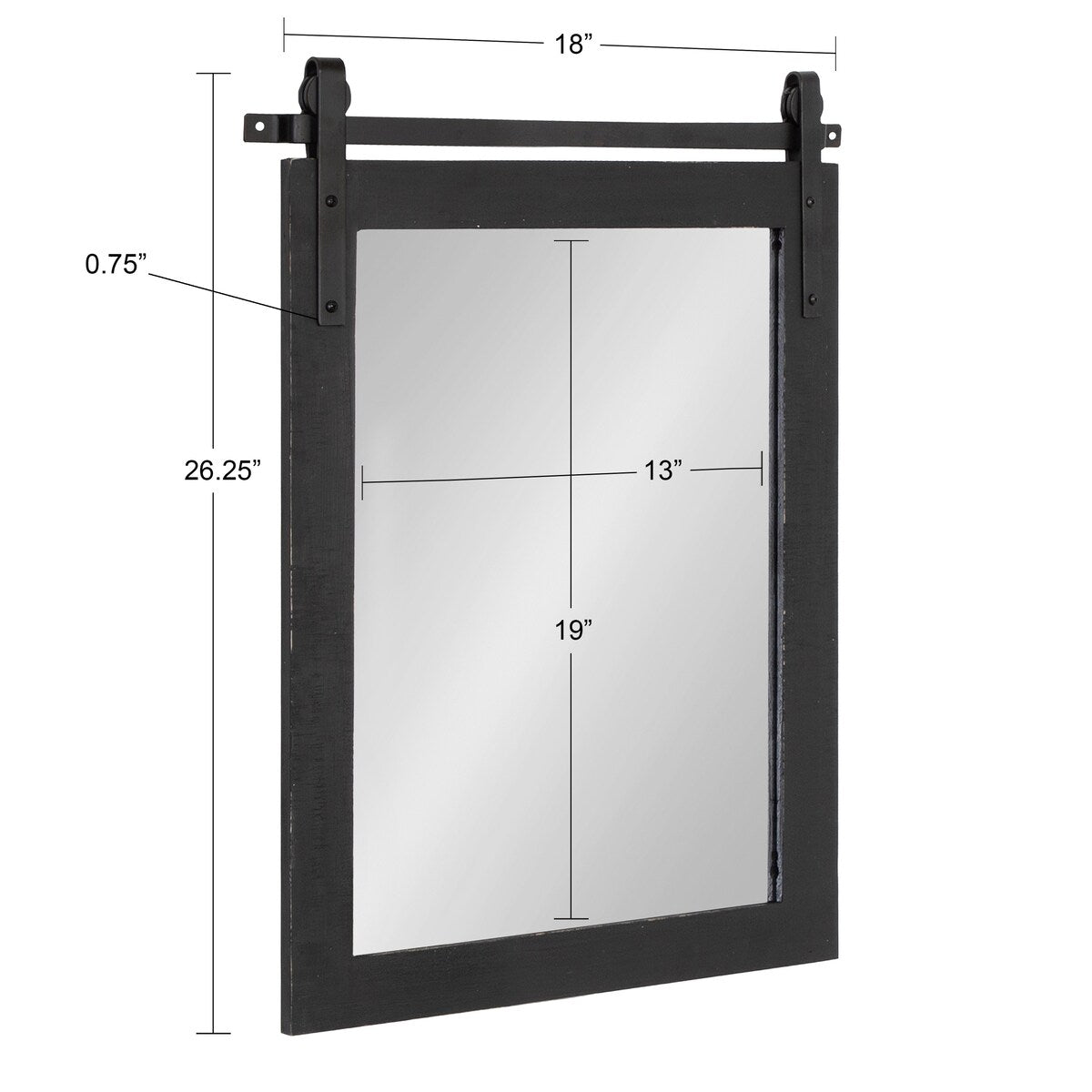 Kate and Laurel Cates Rustic Rectangular Wall Mirror