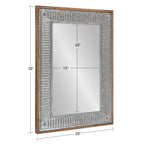 Kate and Laurel Deely Wood and Metal Wall Mirror