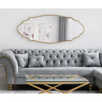 Kate and Laurel Leanna Scalloped Oval Wall Mirror
