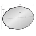 Kate and Laurel Leanna Scalloped Oval Wall Mirror