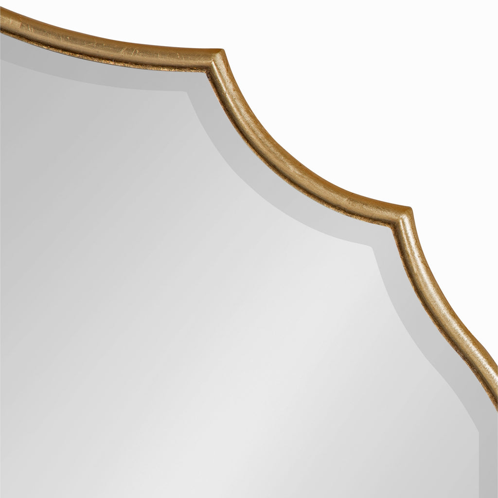 Kate and Laurel Leanna Scalloped Oval Wall Mirror