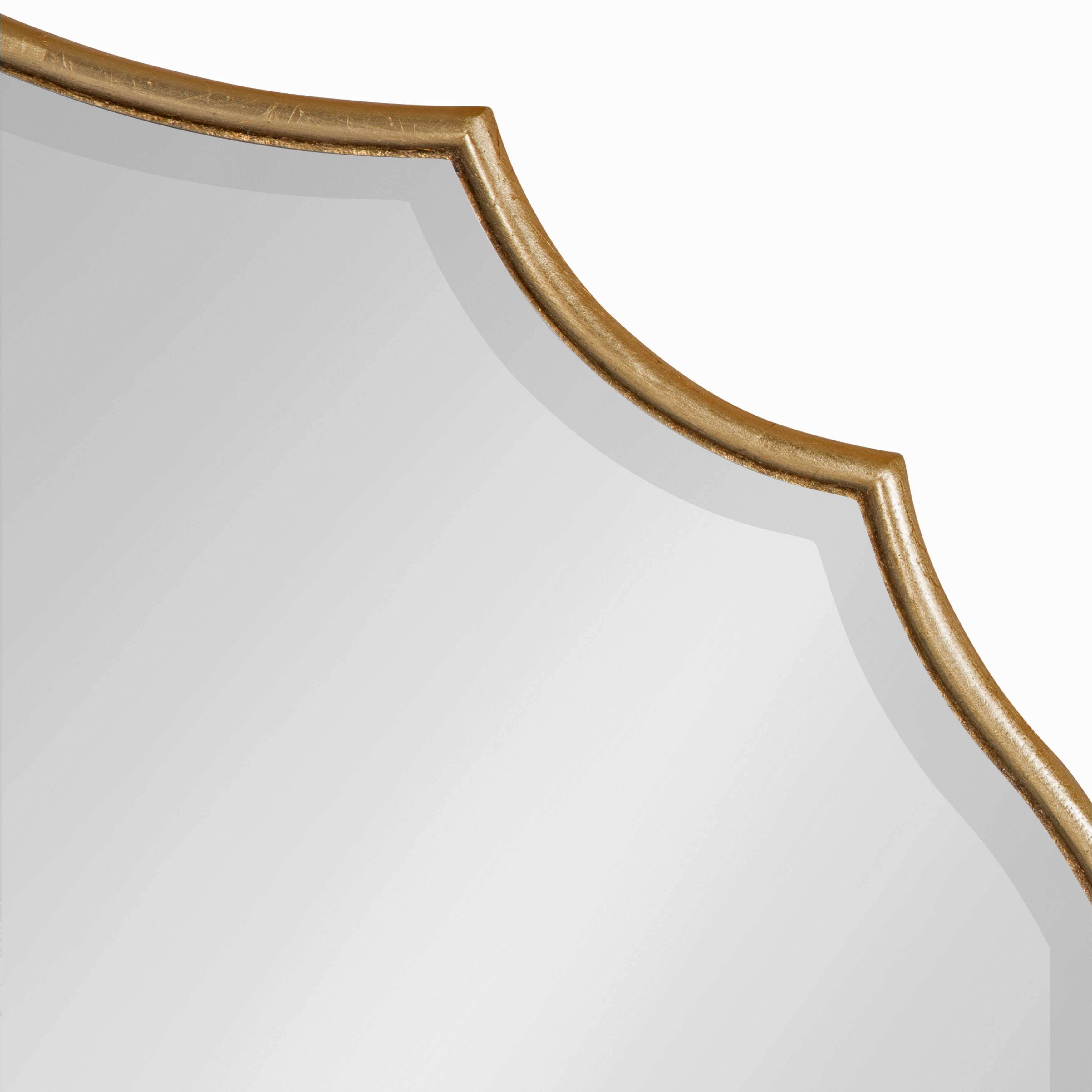 Kate and Laurel Leanna Scalloped Oval Wall Mirror