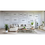 Kate and Laurel Sylvie Beaded Abstract Botanical Canvas