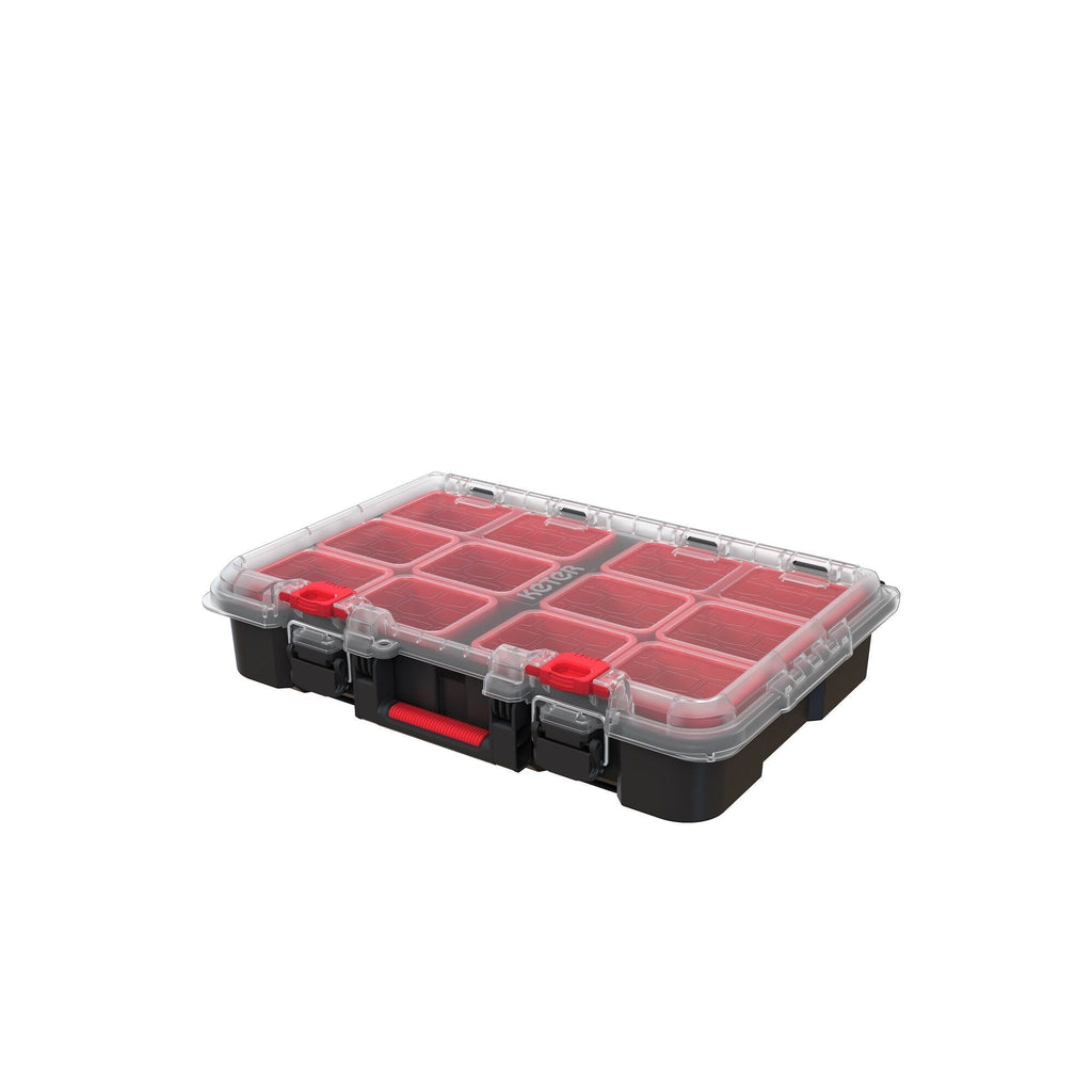 Keter Stack-n-Roll 3 Pc Mobile Tool Storage and Organization, Durable Resin Modular Toolbox System