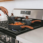 Kitchen Cookware Sets Nonstick, 12 Piece Pots and Pans Set Granite Cooking Set
