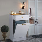 Kitchen Tilt Out Trash Cabinet Can Bin Storage Wooden Counter-top Waste Baskets with Drawer