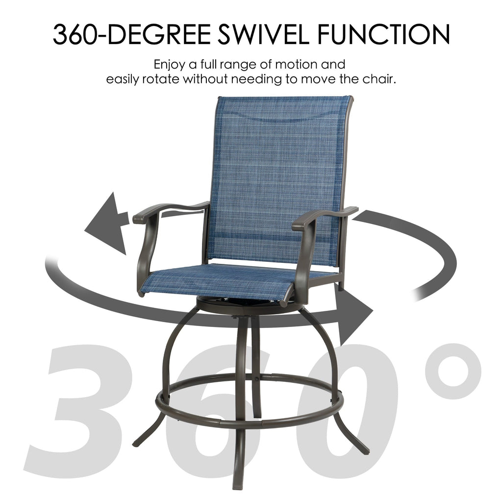 Kozyard Isabella High Swivel Bar Stools/Chair Set
