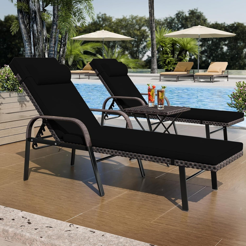 Kullavik 3-PiecesOutdoor Chaise Lounge Set