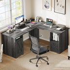 Moasis L Shaped Gaming Desk 59-Inch Computer Corner Desk with Monitor Stand
