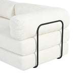 L-Shaped Modular Sofa Bed in Corduroy Fabric