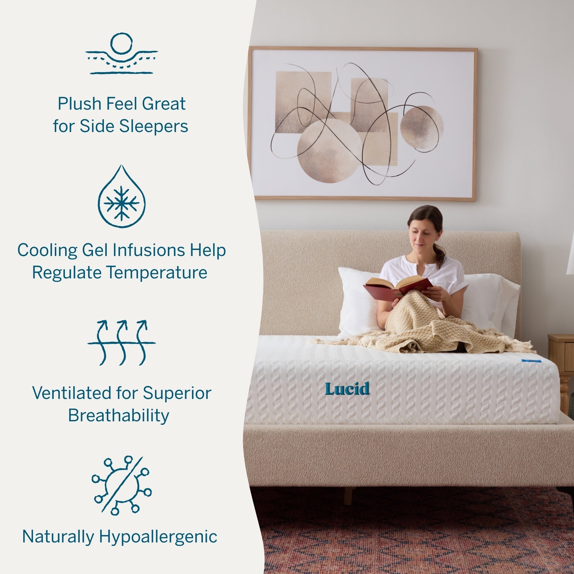 Lucid 10-inch Luxury Gel Memory Foam Mattress