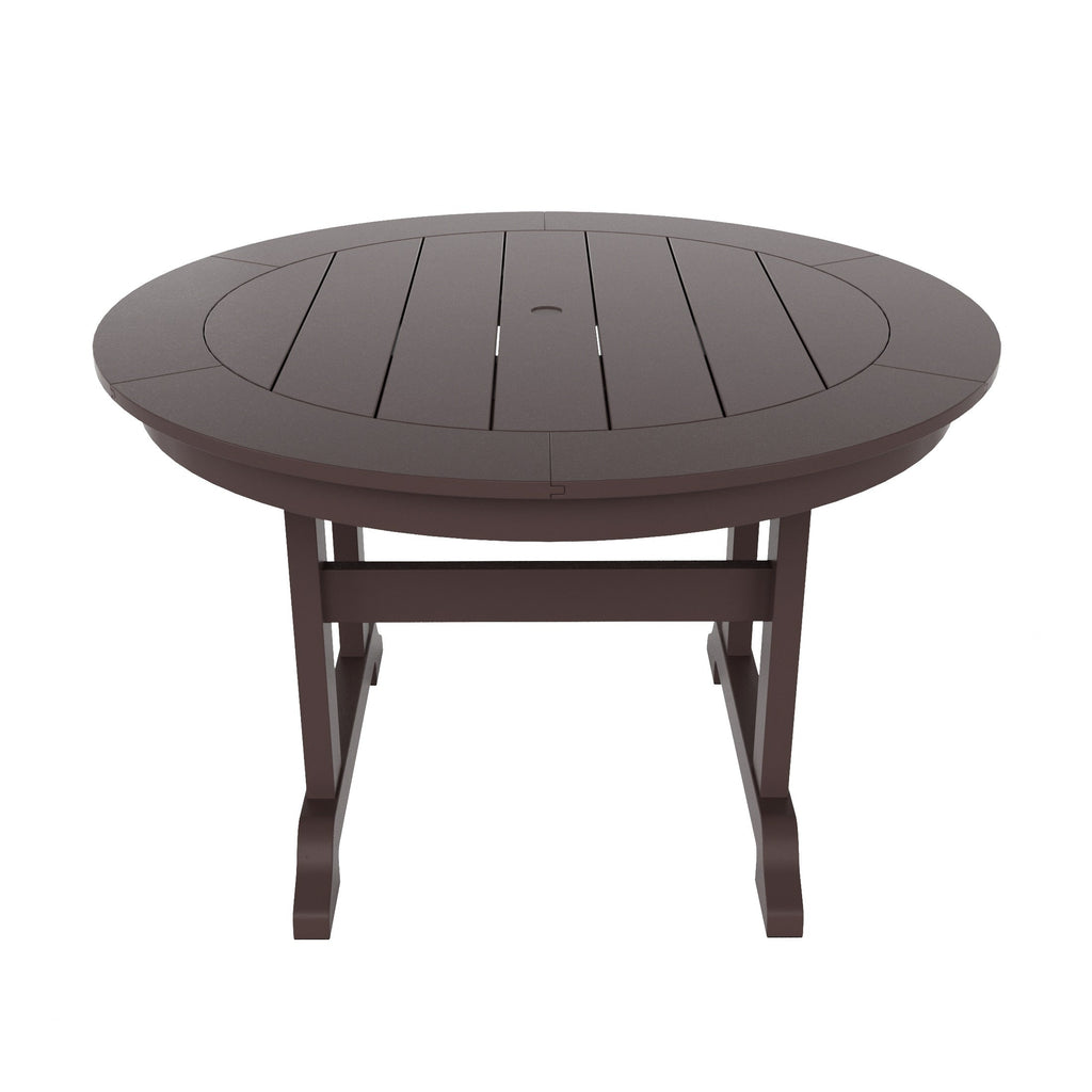 Polytrends Laguna Hdpe All Weather Outdoor Patio Dining Set with Round Table, Armchairs (5-Piece Set)