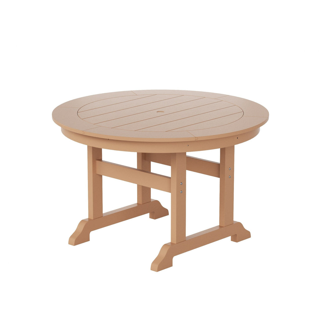 Polytrends Laguna Hdpe All Weather Outdoor Patio Dining Set with Round Table, Armchairs (5-Piece Set)