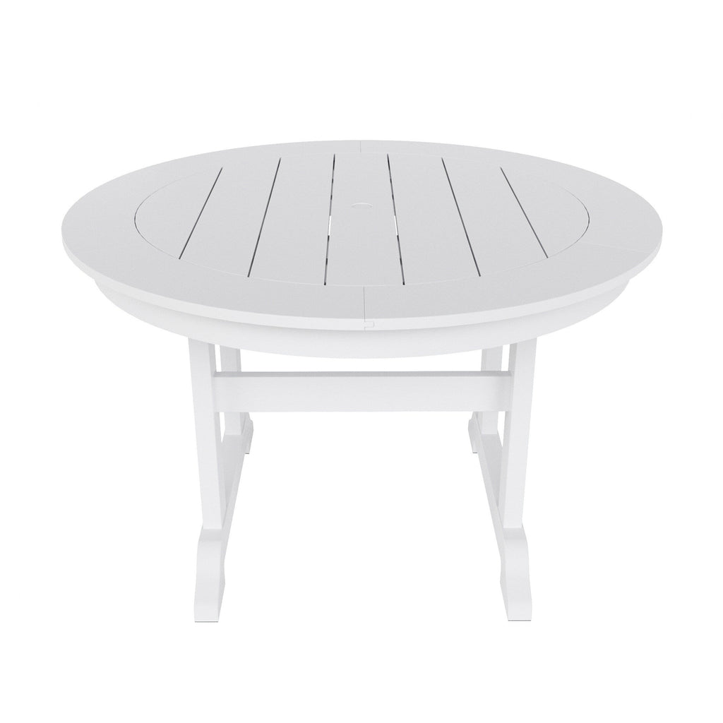 Polytrends Laguna Hdpe All Weather Outdoor Patio Dining Set with Round Table, Armchairs (5-Piece Set)