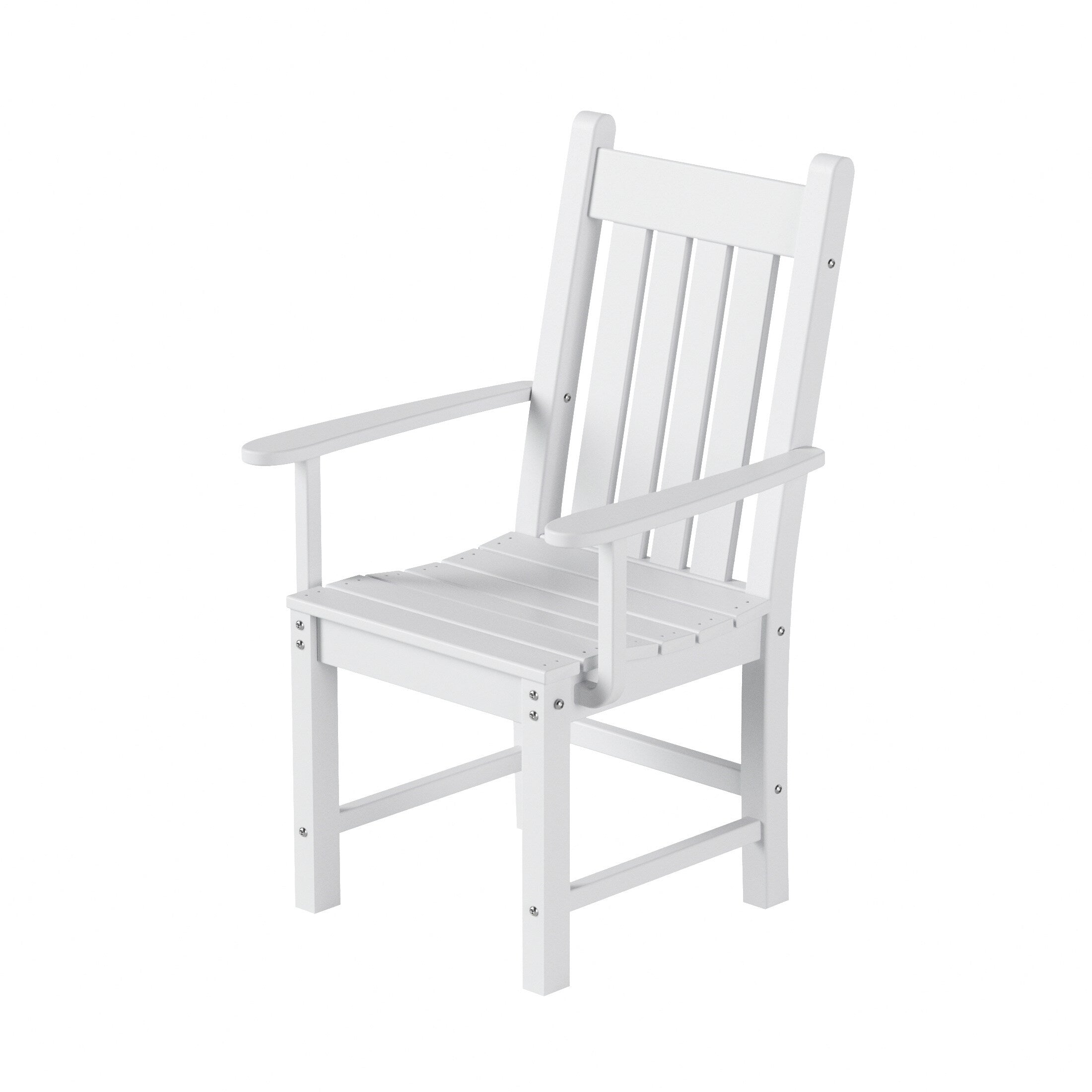 Polytrends Laguna Hdpe All Weather Outdoor Patio Dining Set with Round Table, Armchairs (5-Piece Set)