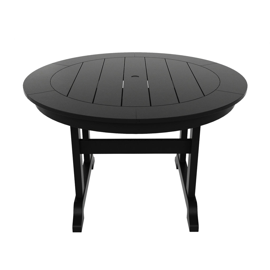 Polytrends Laguna Hdpe All Weather Outdoor Patio Dining Set with Round Table, Armchairs (5-Piece Set)