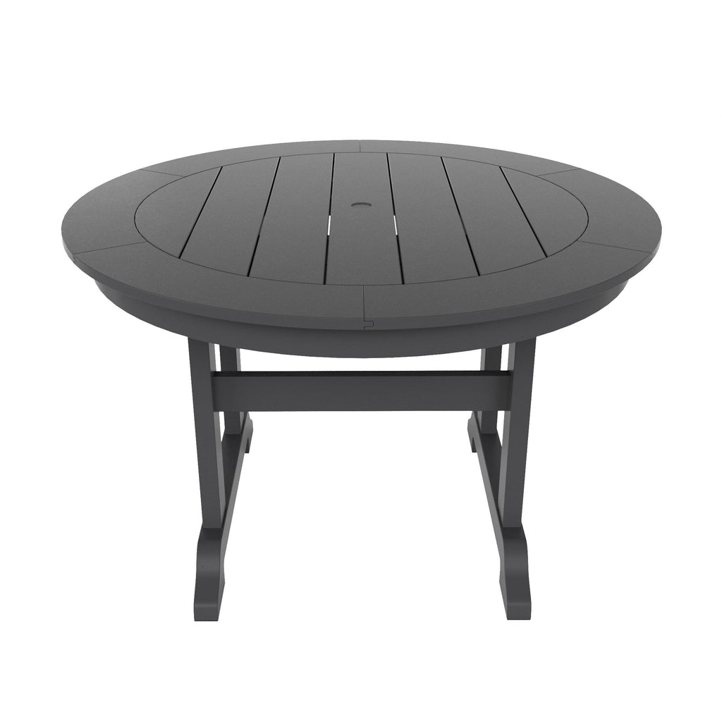 Polytrends Laguna Hdpe All Weather Outdoor Patio Dining Set with Round Table, Armchairs (5-Piece Set)