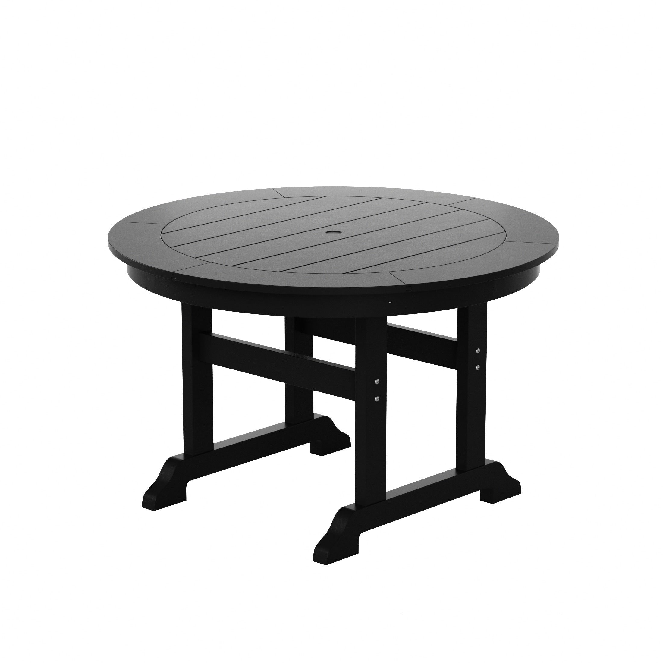 Polytrends Laguna Hdpe All Weather Outdoor Patio Dining Set with Round Table, Armchairs (5-Piece Set)