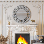 Large Round Decorative Mirrors Wall Mirror Art Glass Accent Mirrors - 32in.Wx32in.H