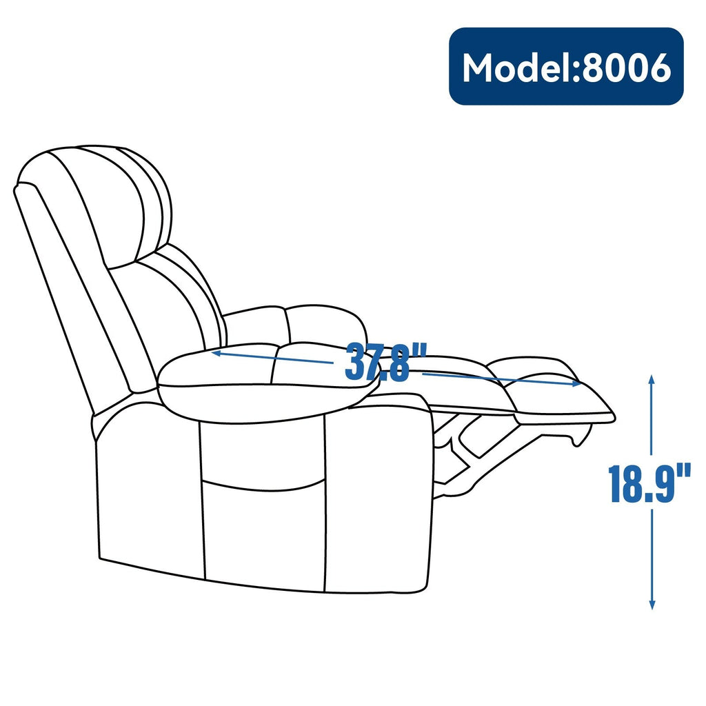 Lazy Boy Dual Motor Chenille Power Lift Recliner w/Massage and Lumbar Heating, Dual Cup Holders, Grey-Blue
