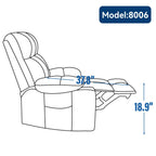 Lazy Boy Dual Motor Chenille Power Lift Recliner w/Massage and Lumbar Heating, Dual Cup Holders, Grey-Blue
