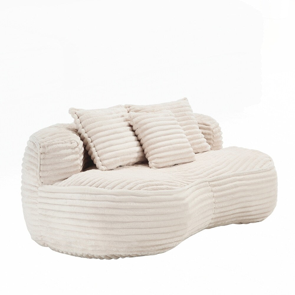 Lazy Sofa Durable Comfort Lounger High Back Bean Bag Chair Couch for Adults and Kids - 2 Seat