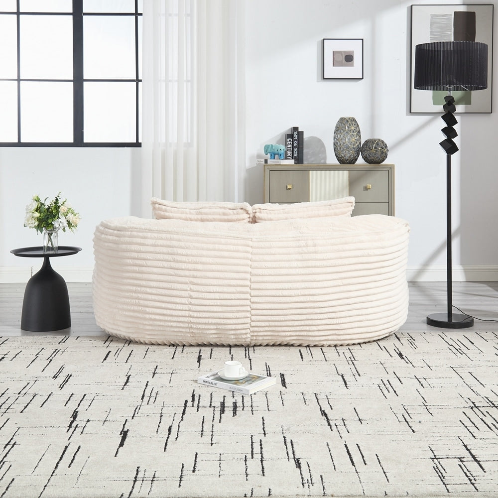 Lazy Sofa Durable Comfort Lounger High Back Bean Bag Chair Couch for Adults and Kids - 2 Seat