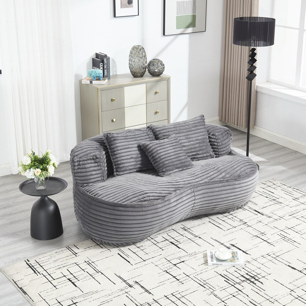 Lazy Sofa Durable Comfort Lounger High Back Bean Bag Chair Couch for Adults and Kids - 2 Seat