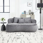 Lazy Sofa Durable Comfort Lounger High Back Bean Bag Chair Couch for Adults and Kids - 2 Seat