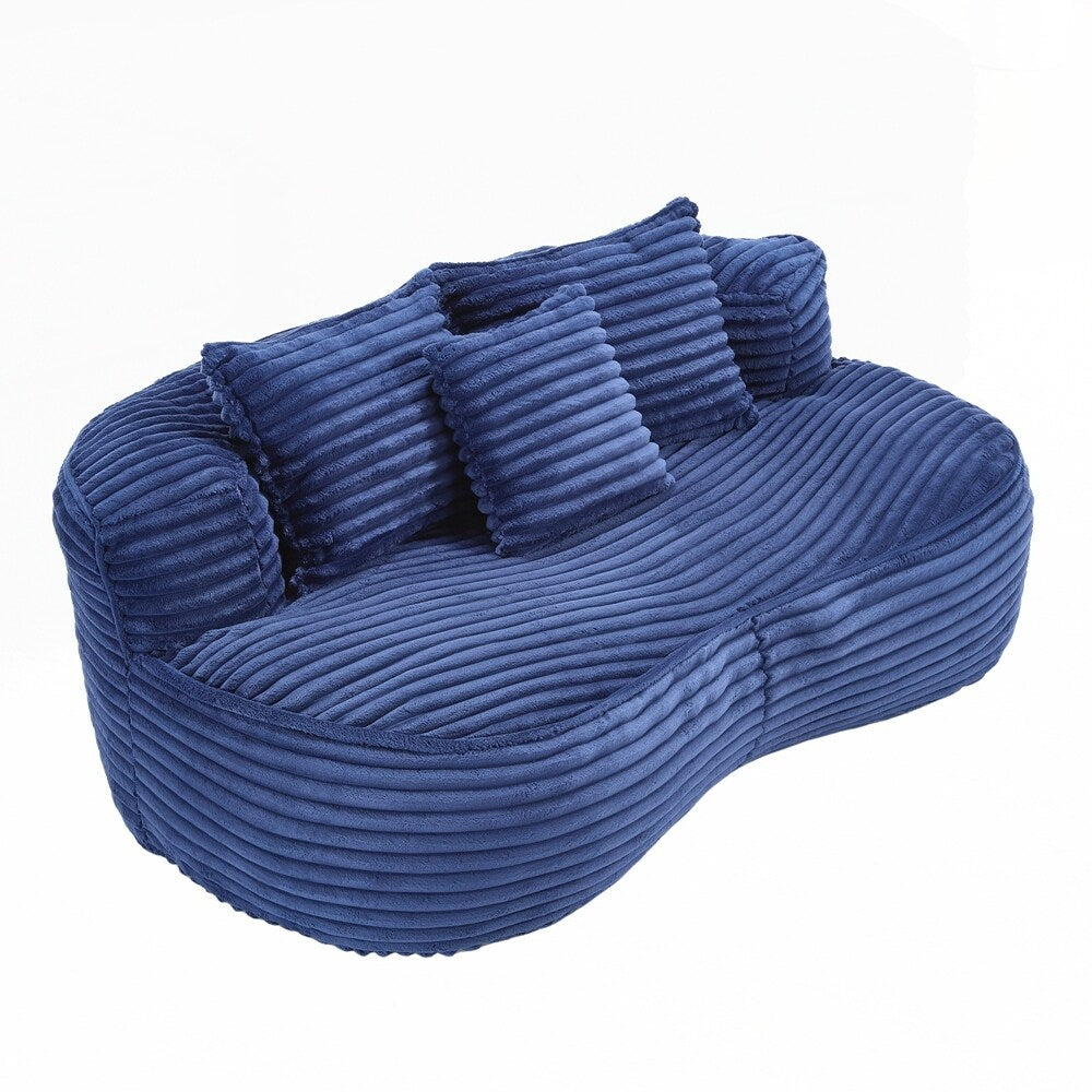 Lazy Sofa Durable Comfort Lounger High Back Bean Bag Chair Couch for Adults and Kids - 2 Seat