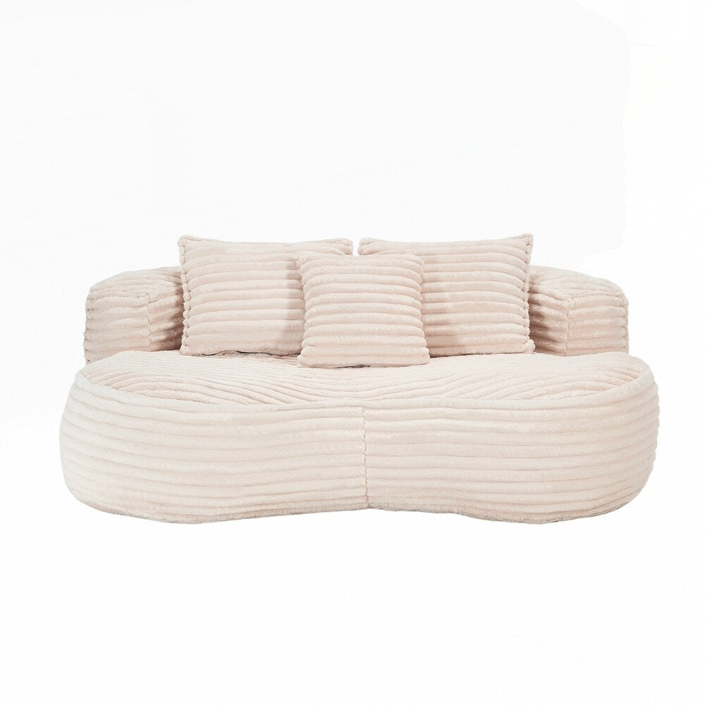 Lazy Sofa Durable Comfort Lounger High Back Bean Bag Chair Couch for Adults and Kids - 2 Seat