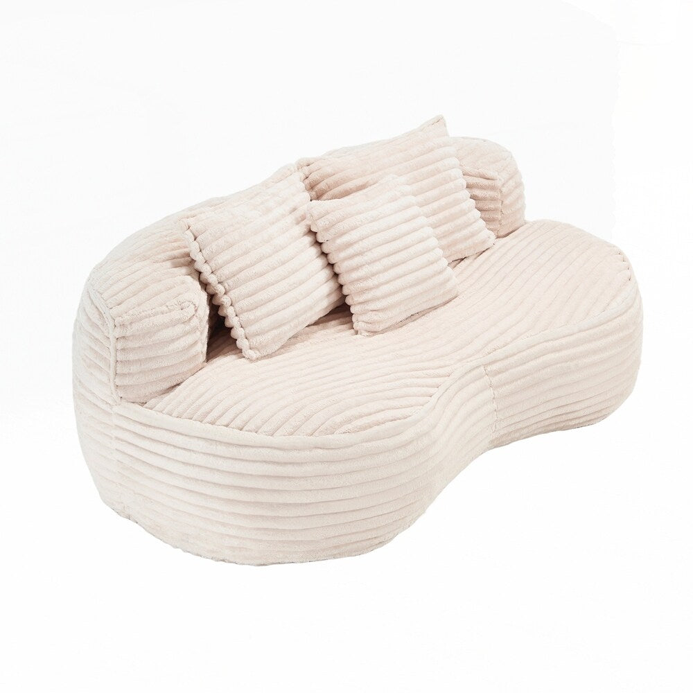Lazy Sofa Durable Comfort Lounger High Back Bean Bag Chair Couch for Adults and Kids - 2 Seat