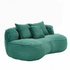 Lazy Sofa Durable Comfort Lounger High Back Bean Bag Chair Couch for Adults and Kids - 2 Seat