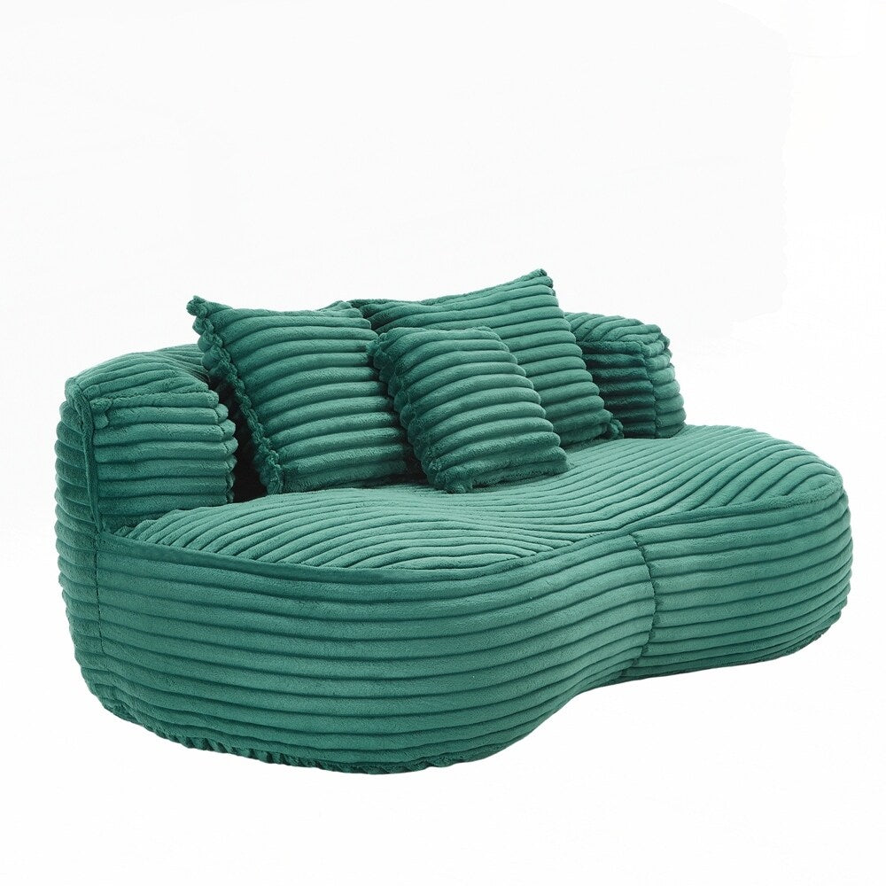 Lazy Sofa Durable Comfort Lounger High Back Bean Bag Chair Couch for Adults and Kids - 2 Seat