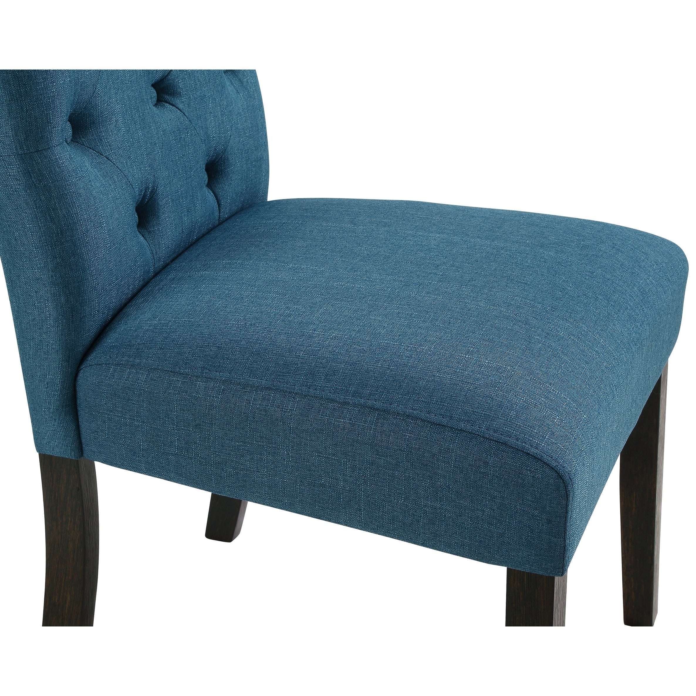 Roundhill Furniture Leviton Solid Wood Tufted Dining Chair (Set of 2)