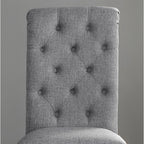 Roundhill Furniture Leviton Solid Wood Tufted Dining Chair (Set of 2)