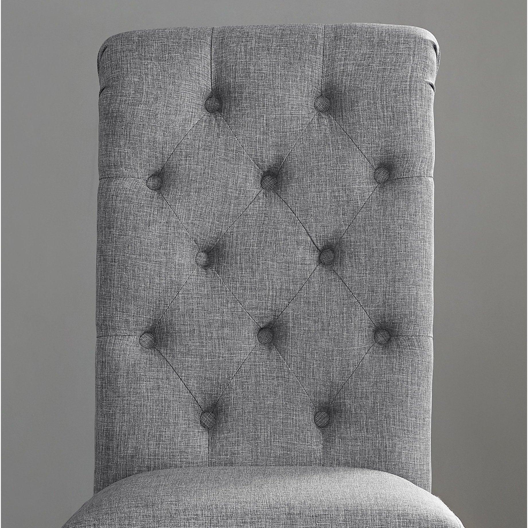 Roundhill Furniture Leviton Solid Wood Tufted Dining Chair (Set of 2)