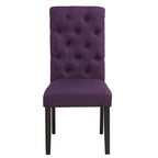 Roundhill Furniture Leviton Solid Wood Tufted Dining Chair (Set of 2)