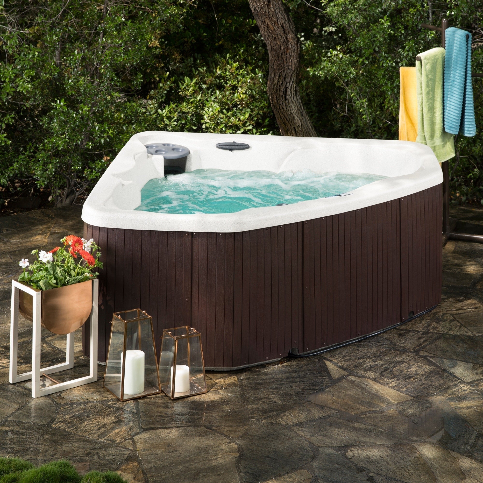 Lifesmart LS300 Plus 2-Person 17-Jet 110v Plug and Play Spa with Underwater LED Light